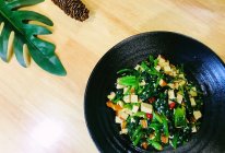 #素食主义#卤豆干拌菠菜的做法