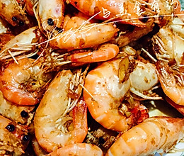 蒜蓉炒大虾的做法