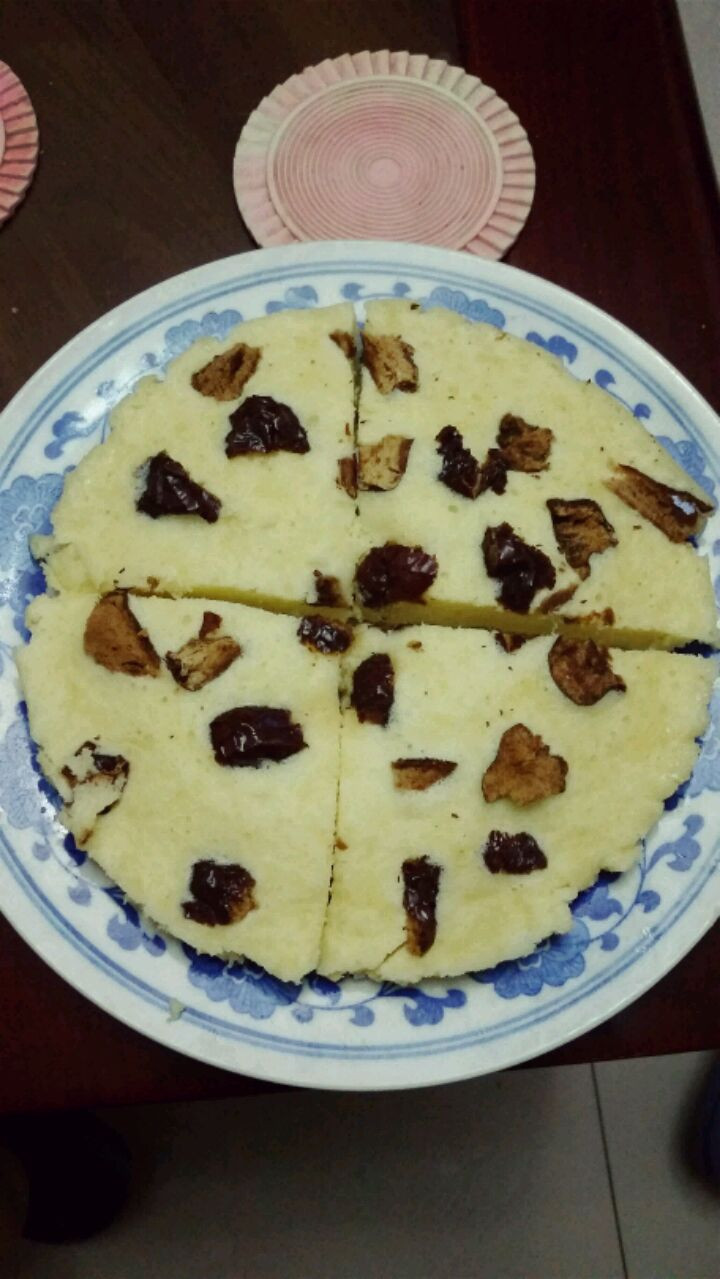 晒晒自己做的蒸蛋糕图2