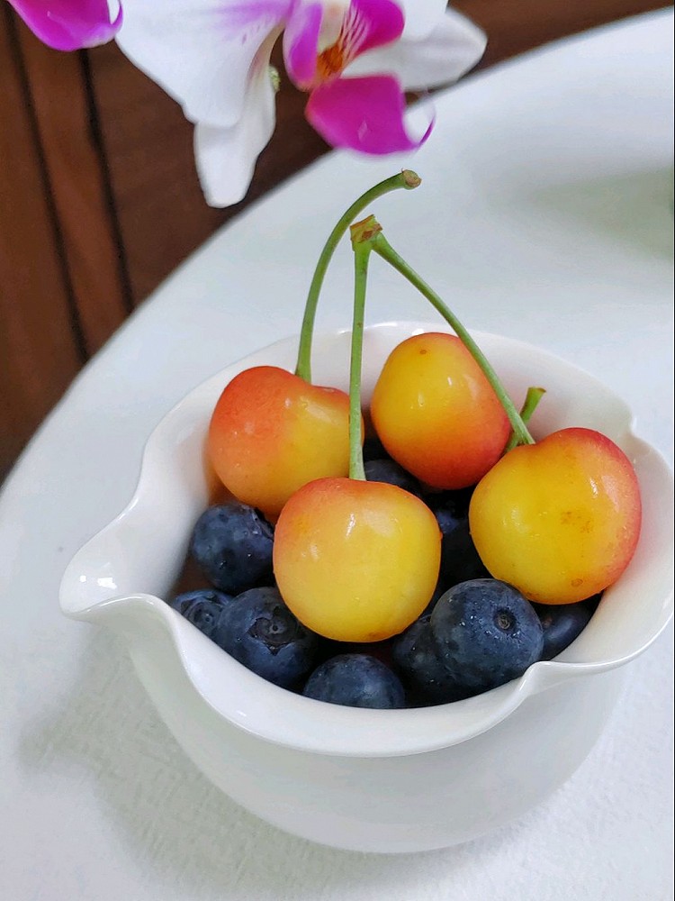 早餐𓎩𓌉𓇋 ‎：☆蛋炒饭☆蓝莓☆樱桃🍒☆抹茶椰奶🍭抹茶椰奶好喝转圈圈图3
