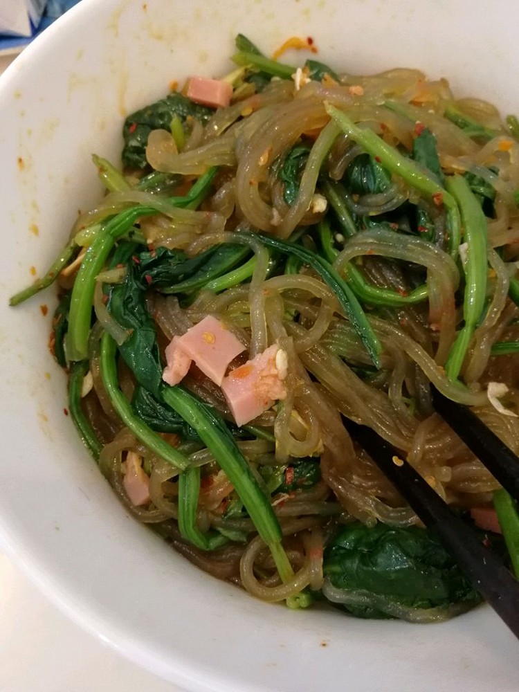 凉拌菜——粉丝菠菜图2