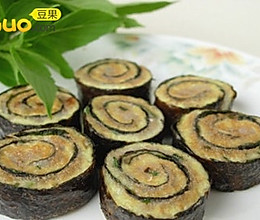 罗勒叶煎蛋卷的做法
