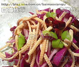 对抗疲劳：紫甘蓝拌豆腐丝的做法