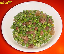 豌豆腊肉丁的做法